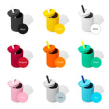 8oz Silicone Sippy Cup - Spill Proof Straw Transition Cup (9 color options)