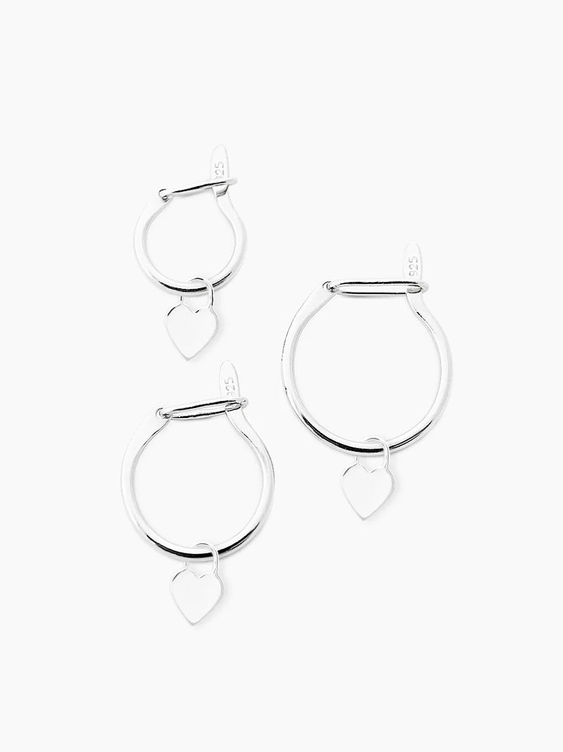 Recycled Sterling Silver Huggie Hoops