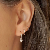 Recycled Sterling Silver Huggie Hoops