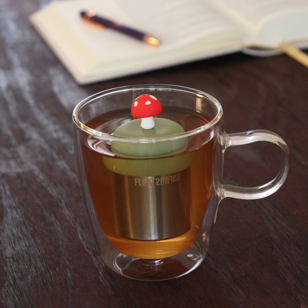 Floating Tea Infuser - Red Mushroom