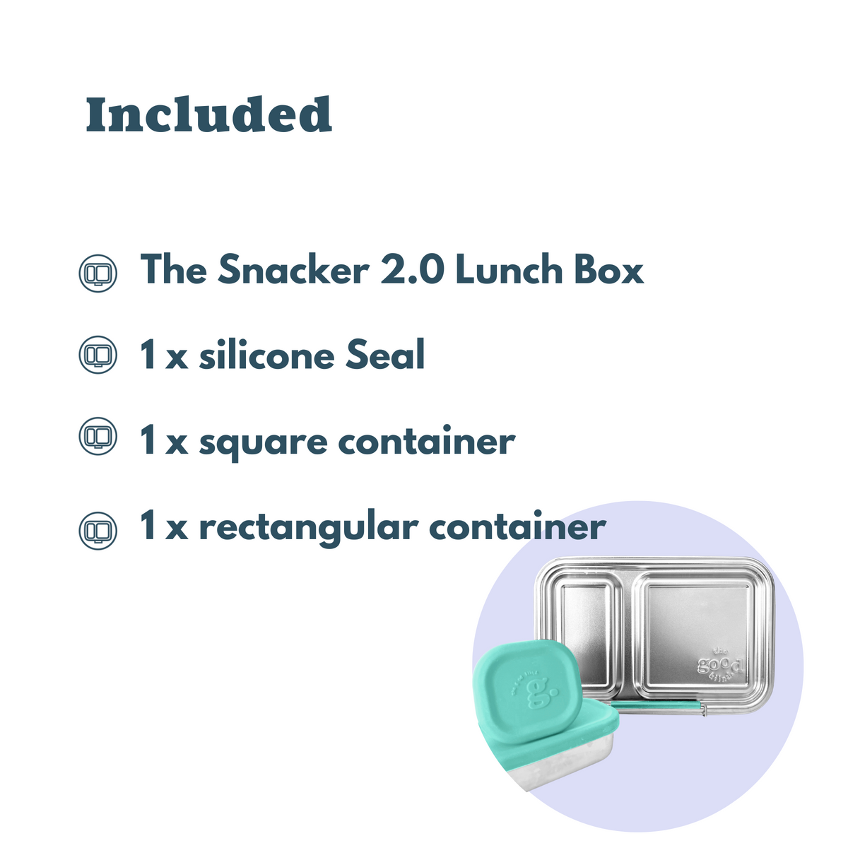 The Snacker™ - Stainless Steel Lunch box