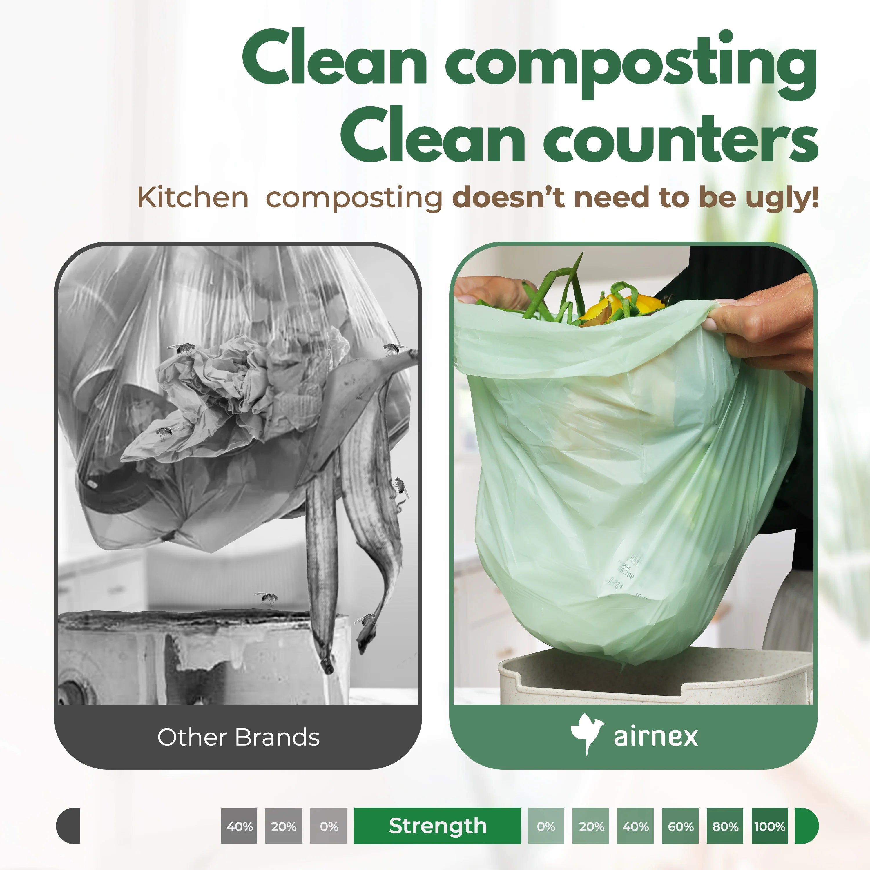 Compostable Trash Bags 1.6 Gal