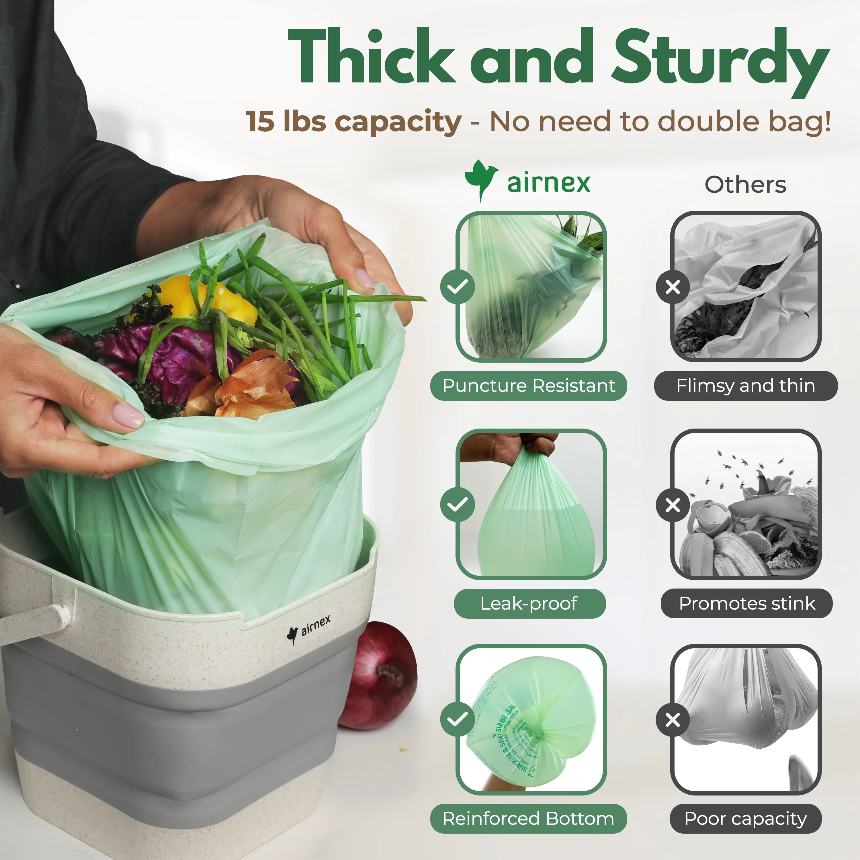 Compostable Trash Bags 1.6 Gal