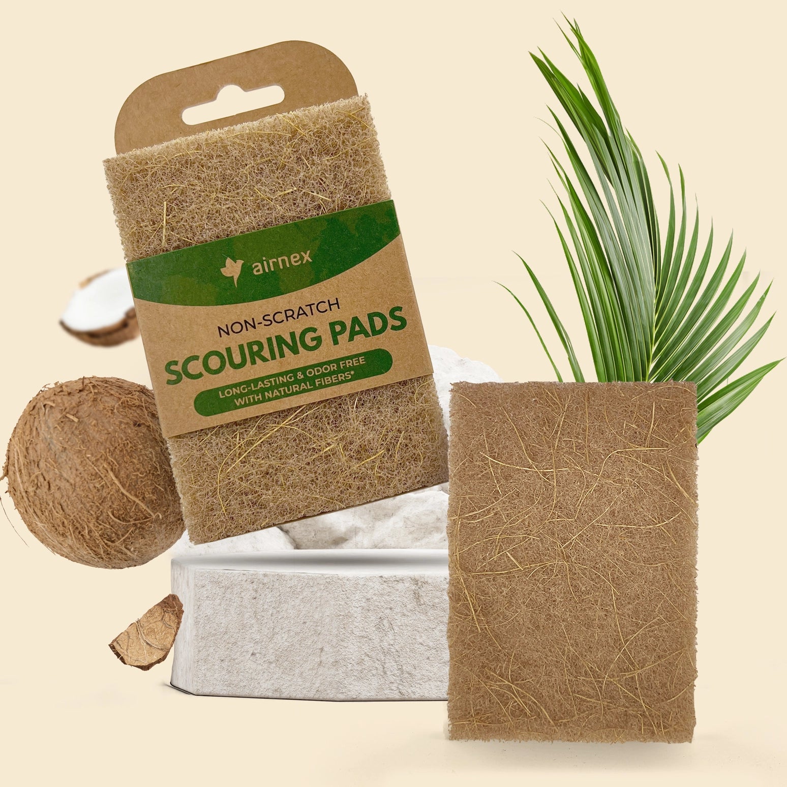 Coconut Scouring Pad - 3 Pack