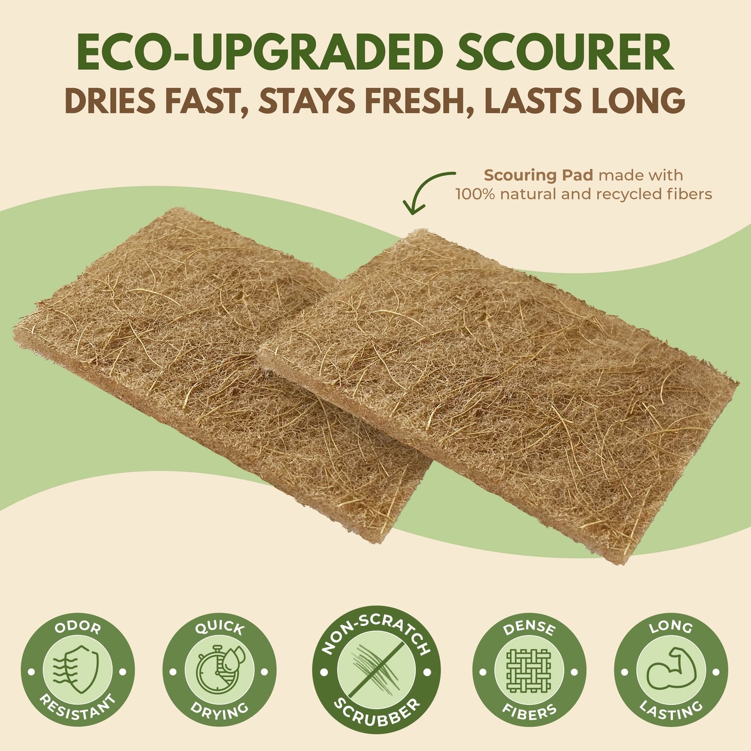 Coconut Scouring Pad - 3 Pack