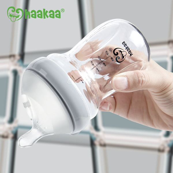 Haakaa Glass Baby Bottle 6 oz/160 ml