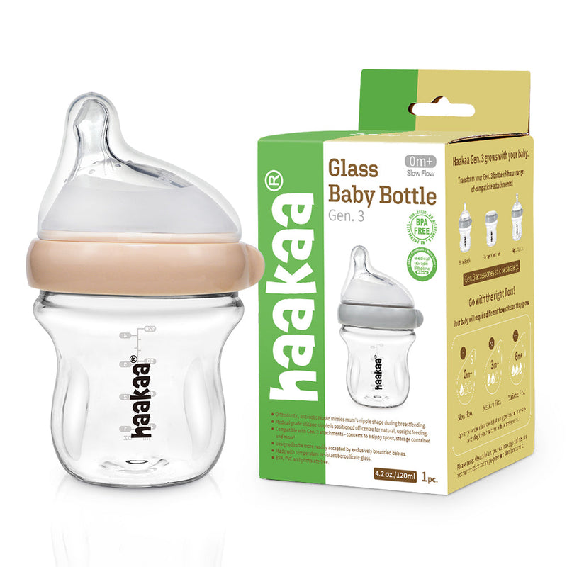 Haakaa Glass Baby Bottle 3 oz/90 ml