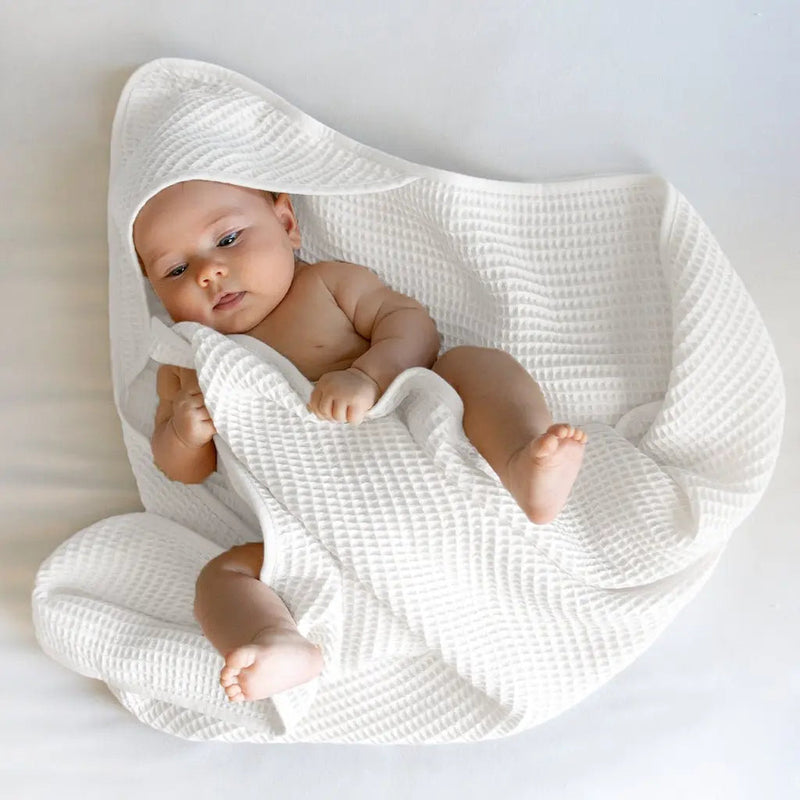 Ettitude CleanBamboo® Waffle Hooded Baby Towel