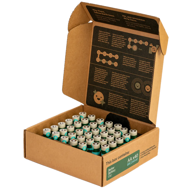 Recyclable AA Batteries (40 pack)