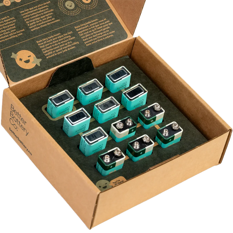 Recyclable 9V Batteries (12 pack)