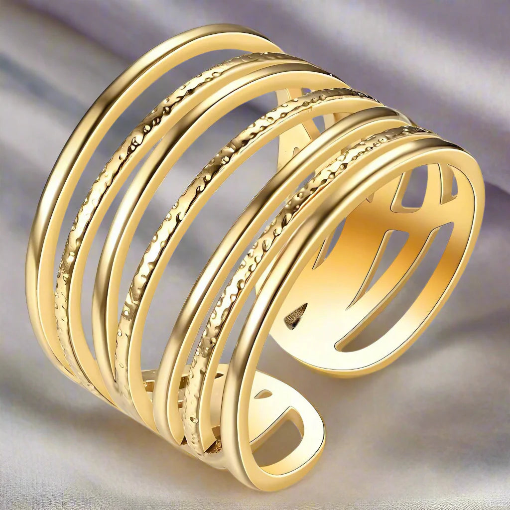 Gold Cascade Ring