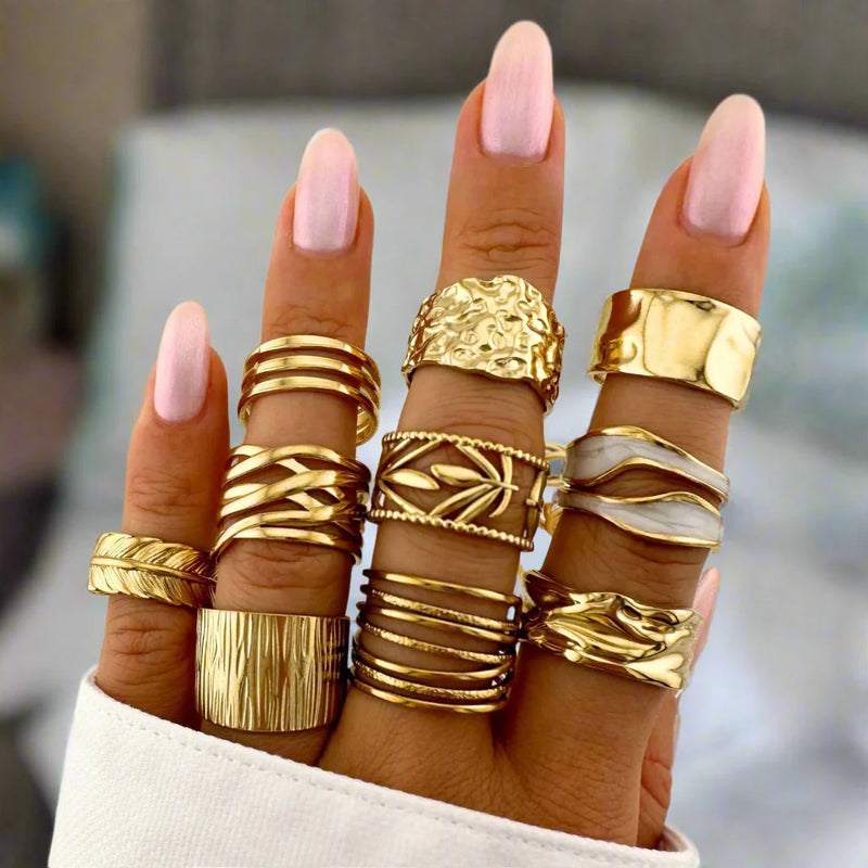 Gold Cascade Ring