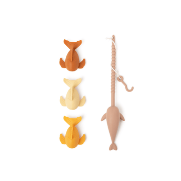 Orange/Yellow Silicone Fishing Playset