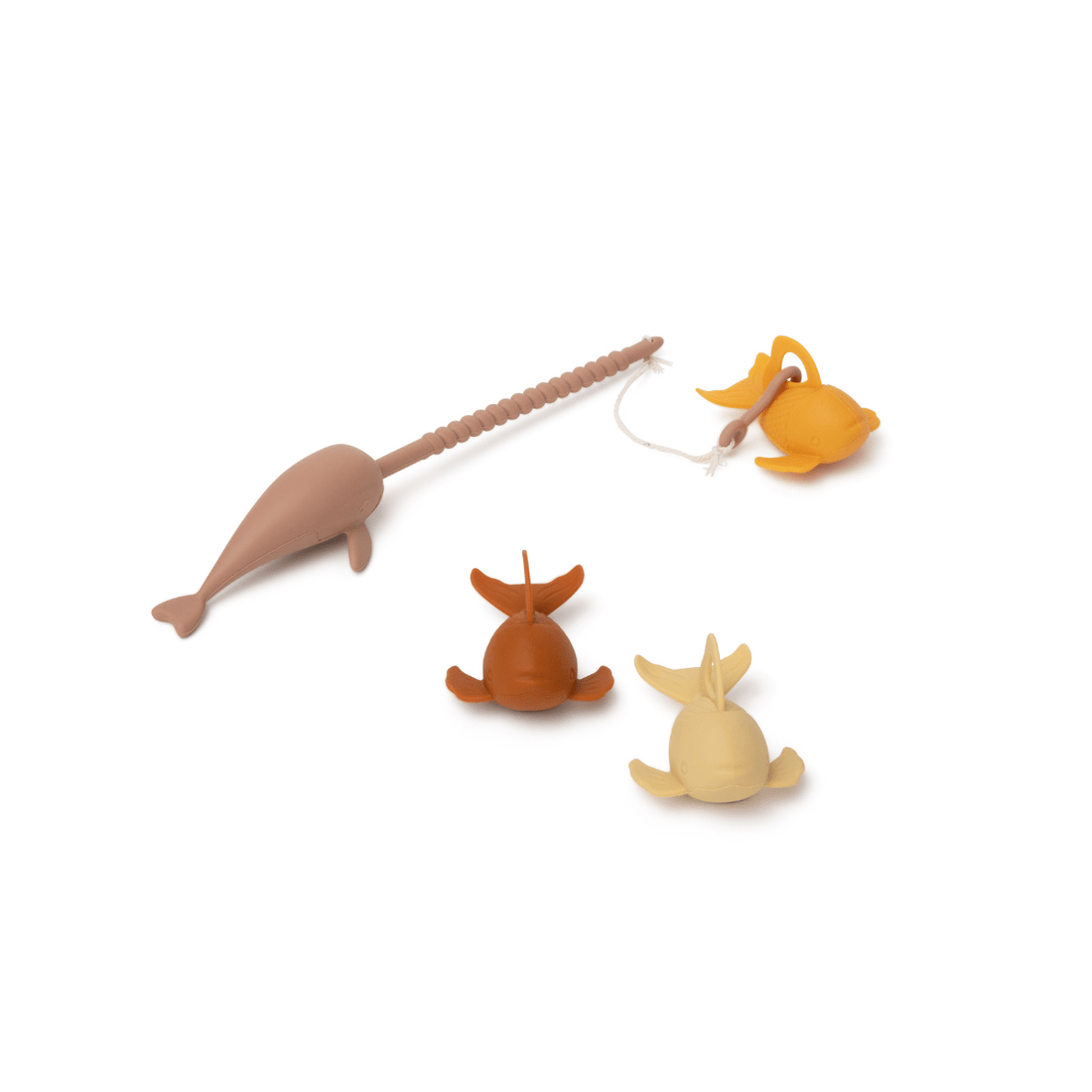 Orange/Yellow Silicone Fishing Playset