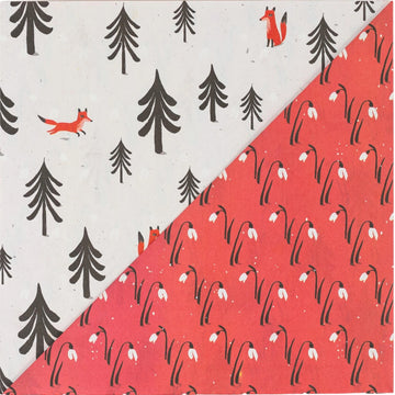 Fox Forest Eco Gift Wrap (Double Sided)