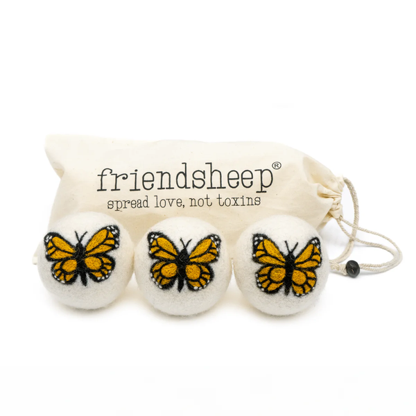 Monarch Butterfly Eco Wool Dryer Balls - Set of 3