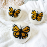 Monarch Butterfly Eco Wool Dryer Balls - Set of 3