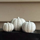 Set of 3 Pumpkins - Handmade Concrete Decor