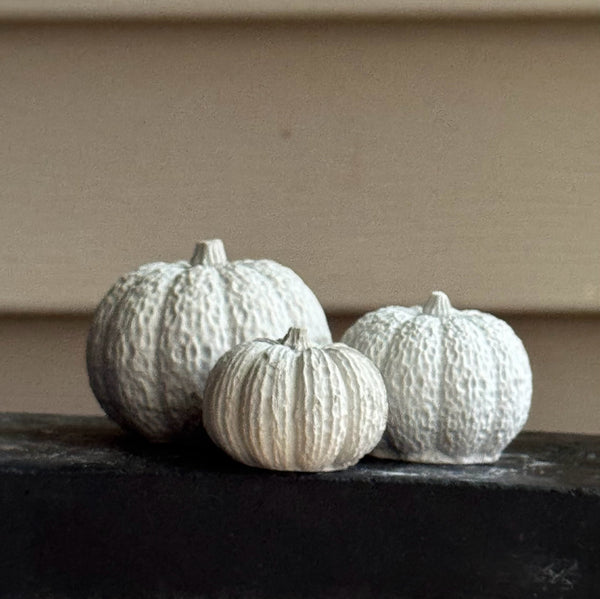 Set of 3 Pumpkins - Handmade Concrete Decor