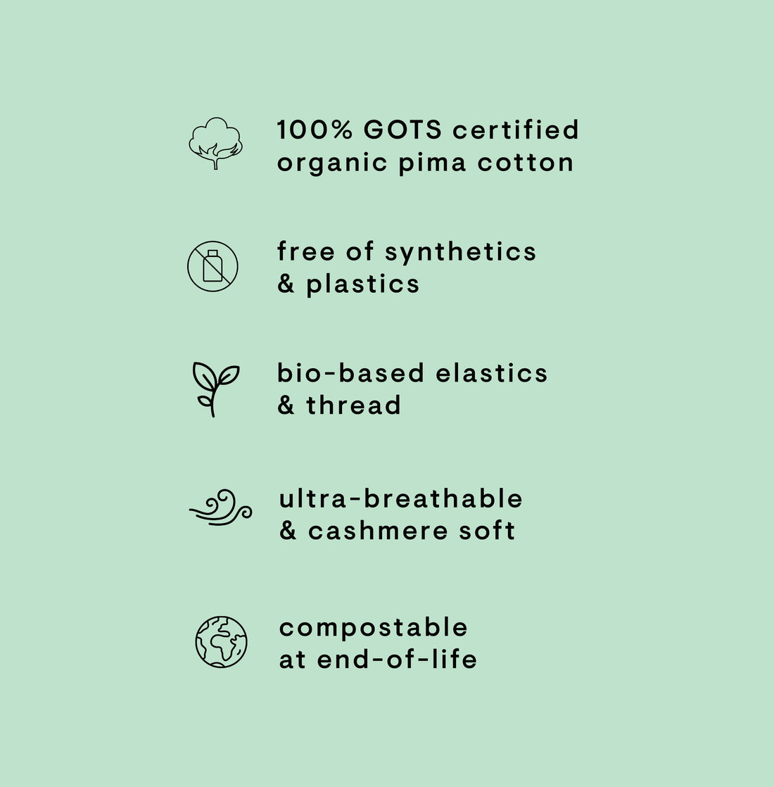 Compostable Organic Cotton Hipster (8 Color Options)