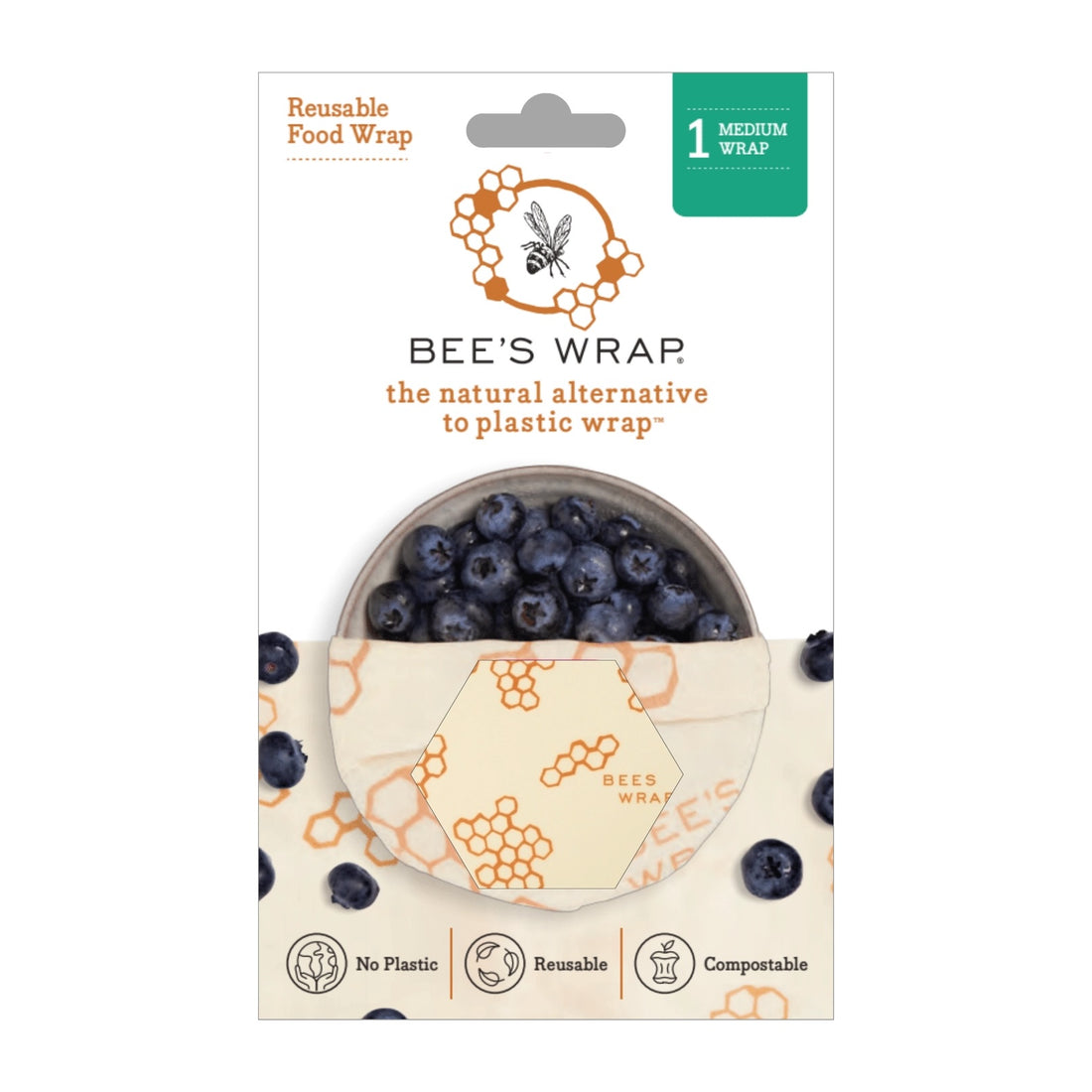 Beeswax Medium Wrap - Honeycomb