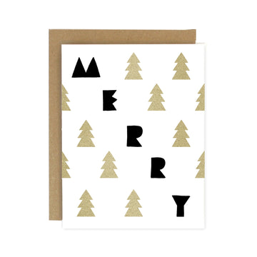 Recycled Merry Trees Holiday Card