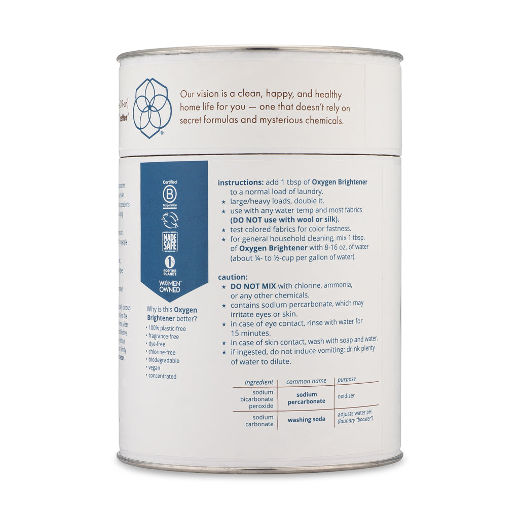 Oxygen Brightener Bleach Alternative Booster - Plastic-Free