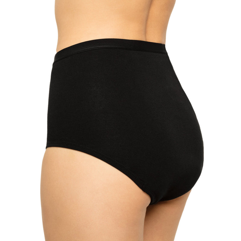 Extra Coverage High Waisted Period Underwear - Organic Cotton For Heavy Flows