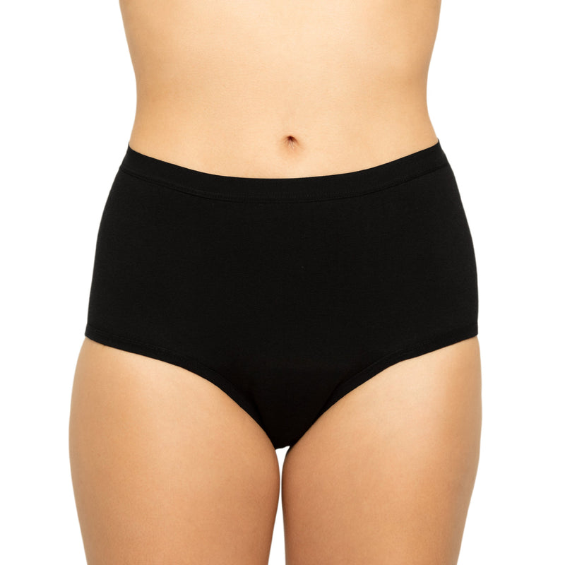 Extra Coverage High Waisted Period Underwear - Organic Cotton For Heavy Flows