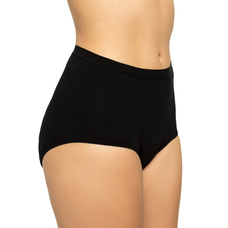 Extra Coverage High Waisted Period Underwear - Organic Cotton For Heavy Flows