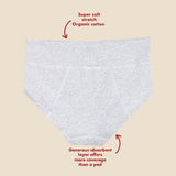 Teen Boyshort Period Underwear - Organic Cotton For Heavy Flows