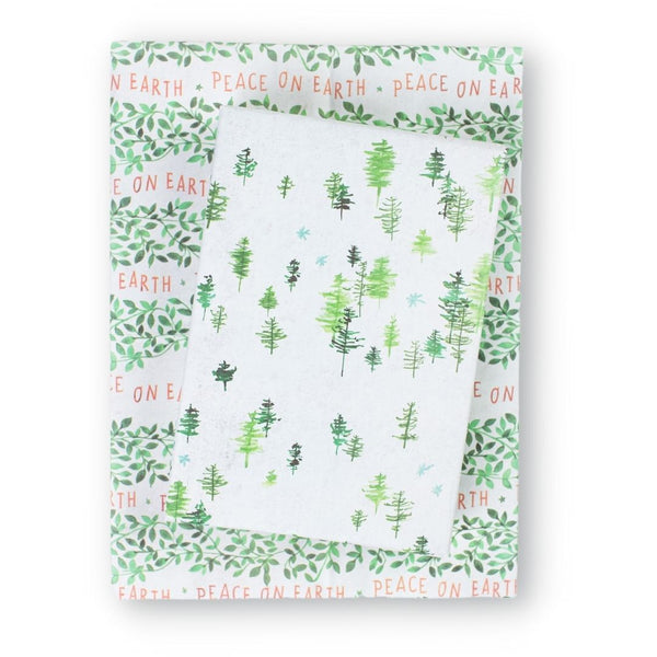 Peace On Earth Eco Gift Wrap (Double Sided)