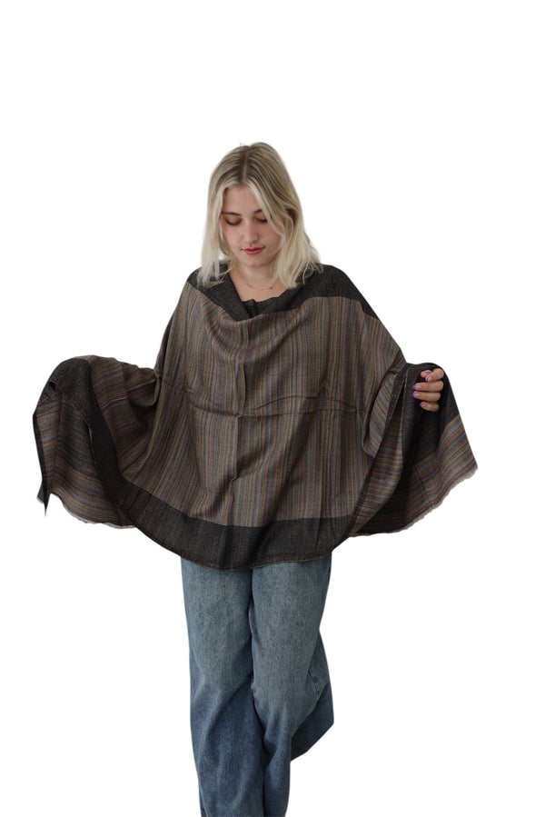 100% Pure Cashmere Scarf - Striped