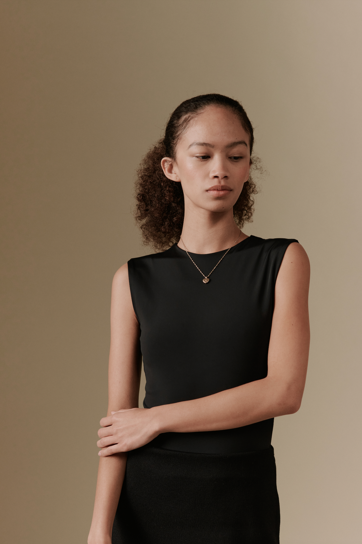 Lily Heart Locket - Recycled 14K Gold/Sterling Silver