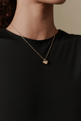 Lily Heart Locket - Recycled 14K Gold/Sterling Silver