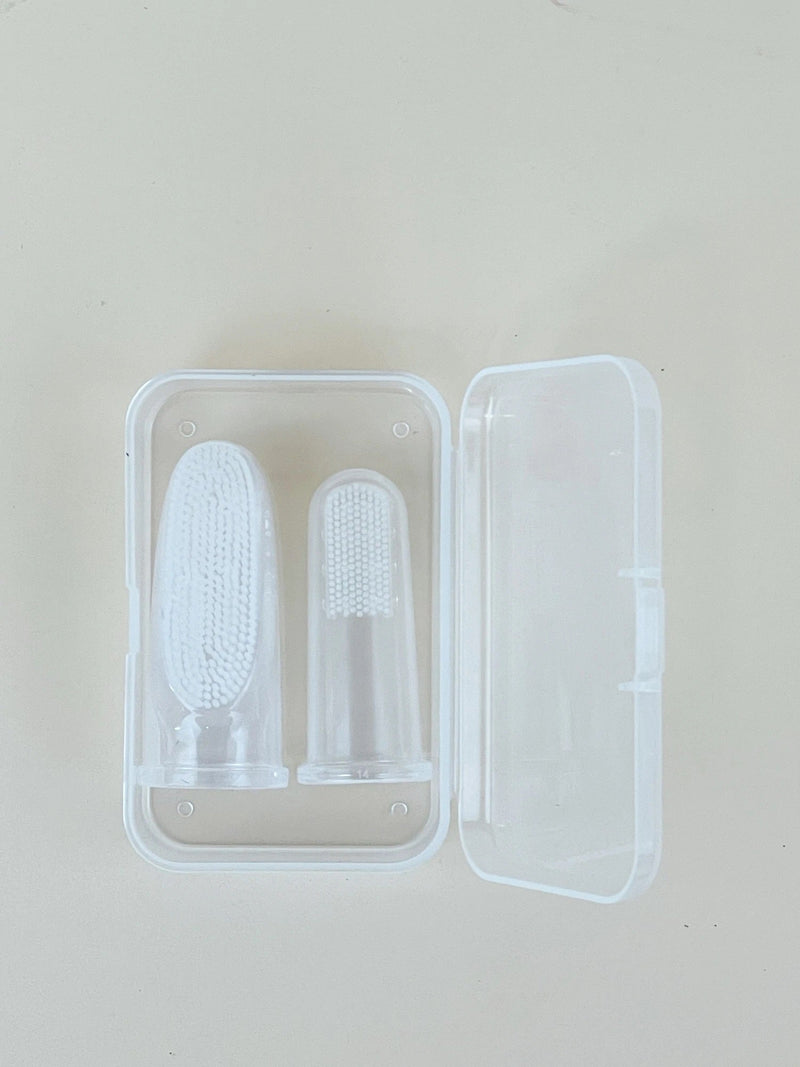 Haakaa Silicone Finger Toothbrush Set - 2 pack (Small & Large)