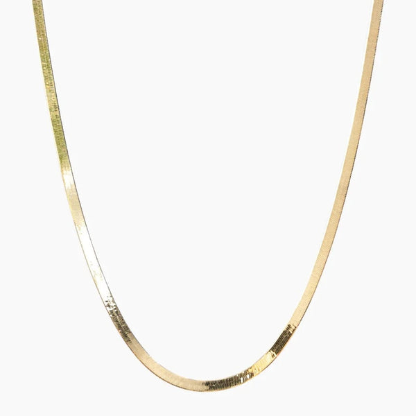 Recycled 14k Gold Herringbone Chain Necklace