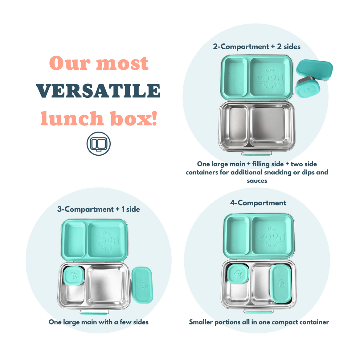 The Snacker™ - Stainless Steel Lunch box