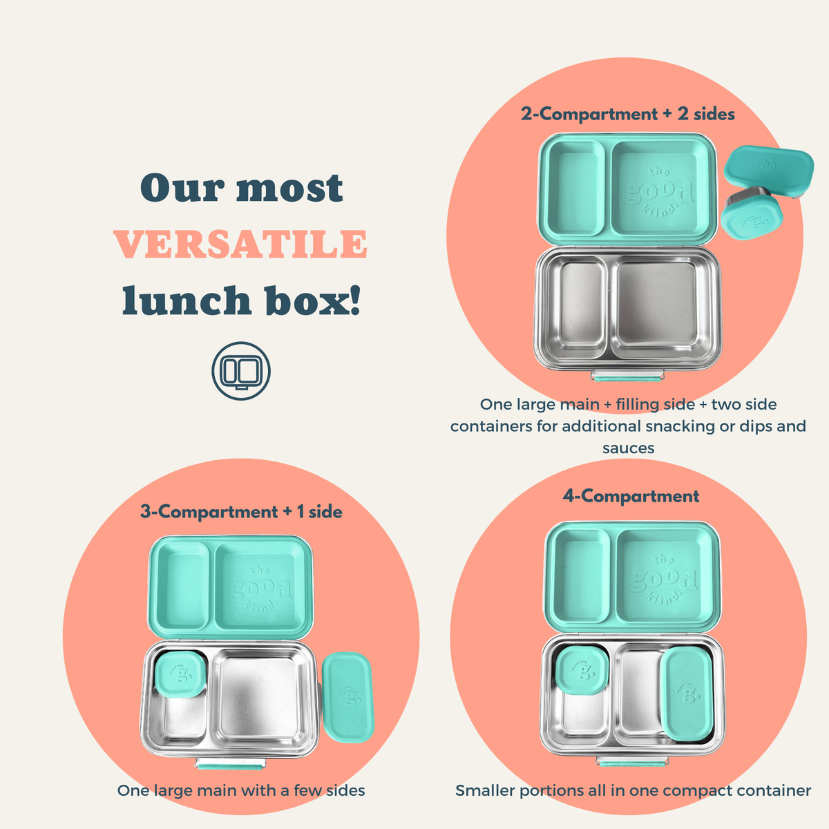 The Snacker™ - Stainless Steel Lunch box