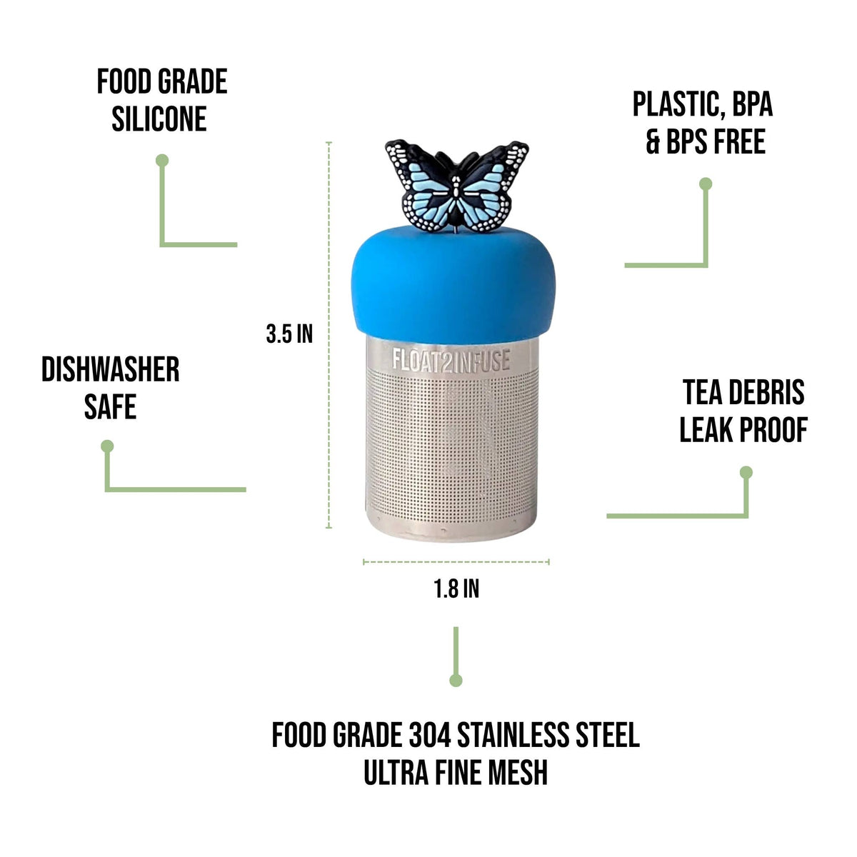 Floating Tea Infuser - Blue Butterfly