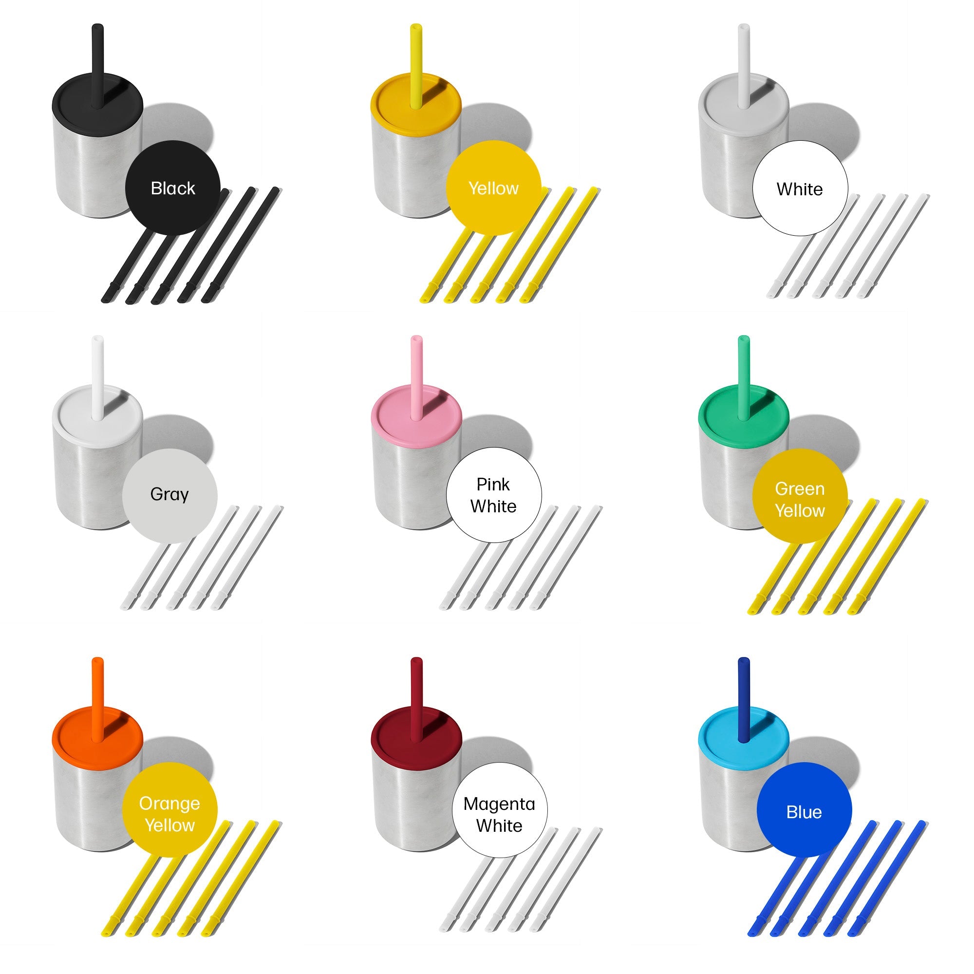 8oz Stainless Steel Sippy Cup - Spill Proof Straw Transition Cup (9 color options)