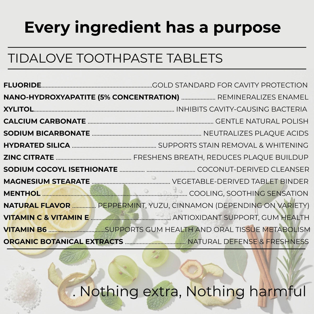 Fluoride Cool Mint Toothpaste Tablets
