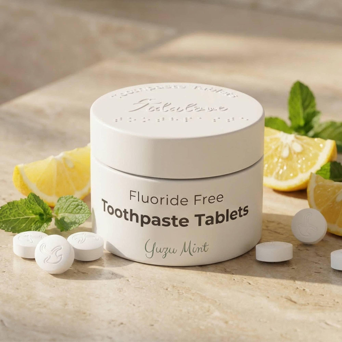 Fluoride-Free Yuzu Mint Toothpaste Tablets