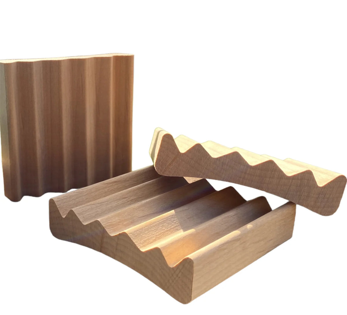 Handcrafted Red Alder Wood Soap Dish - Elevation Style