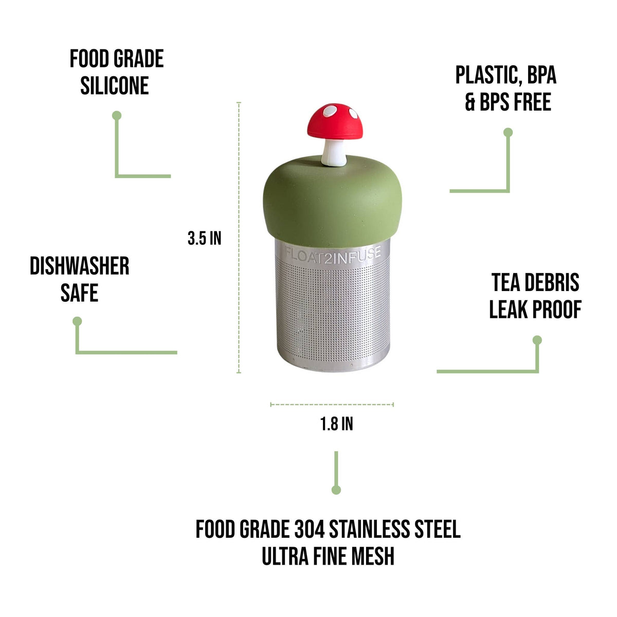 Floating Tea Infuser - Red Mushroom