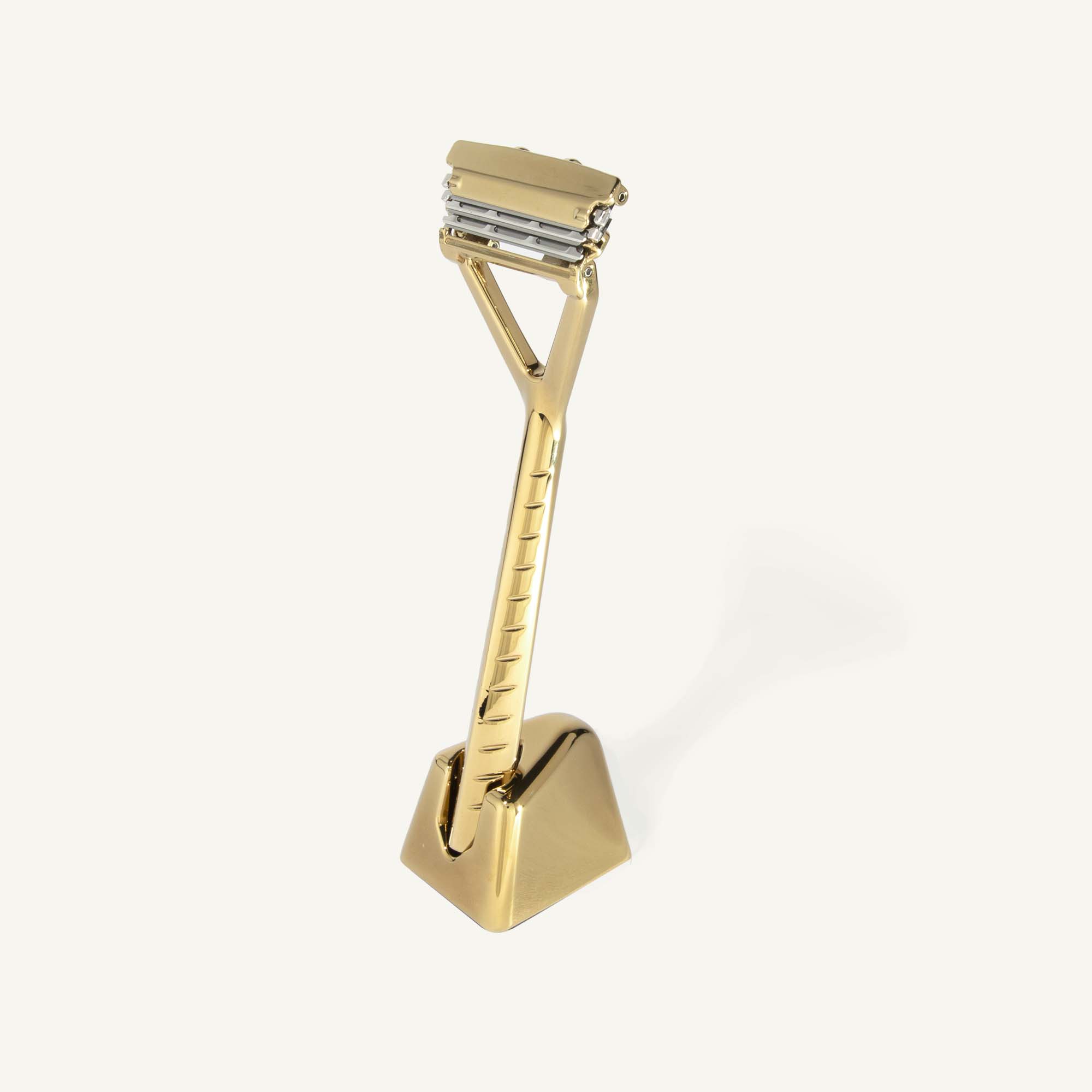 Pivoting Head Razor Stand - Gold