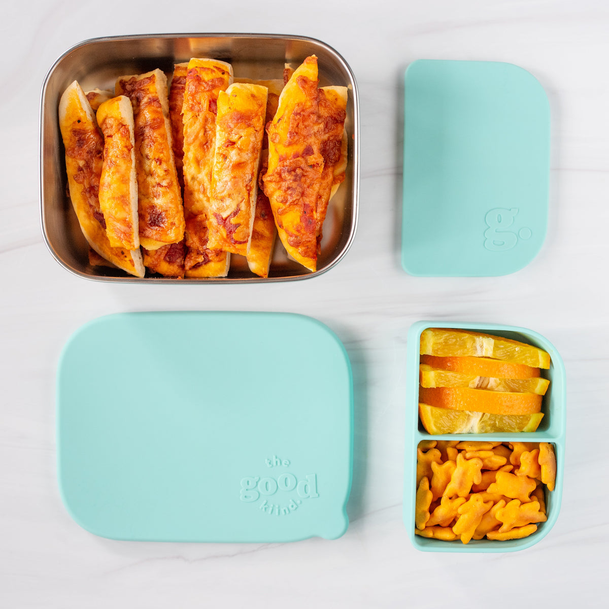 Bento Box with Removable Silicone Pod