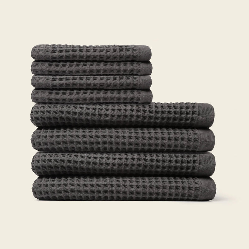 Set of 8 Organic Cotton Towels - Ash