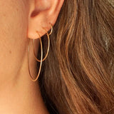 Recycled 14K Gold Barely There Hoops
