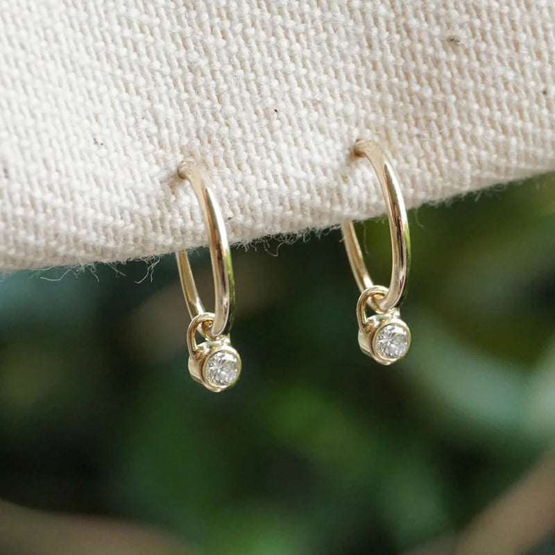 Recycled 14k Gold Huggie Hoops